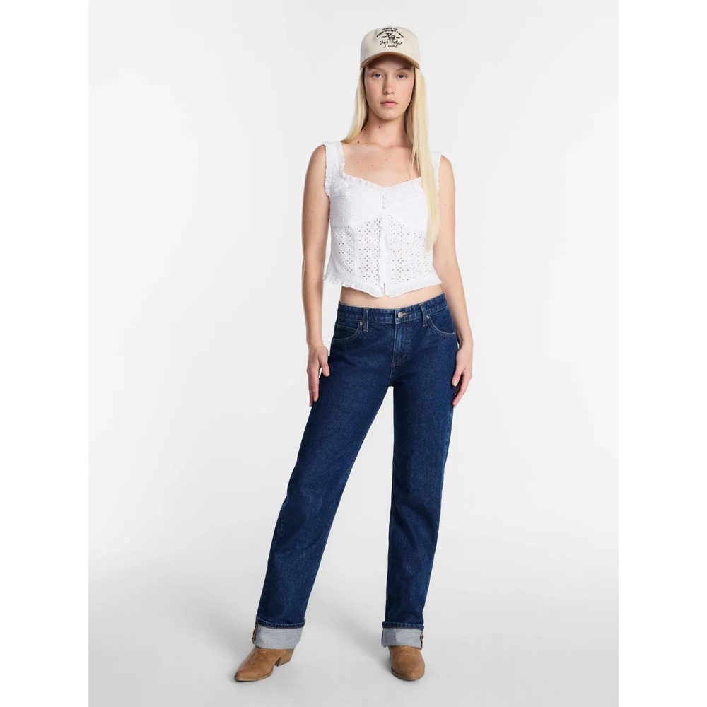 Kacey Lee x Kacey Musgraves Women's Eyelet Top, Bright White, Size XXL - Picture 5 of 7